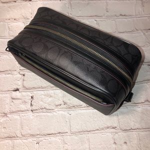Coach signature canvas toiletry bag